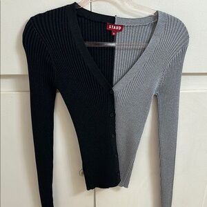 STAUD new black and gray sparkly shirt.